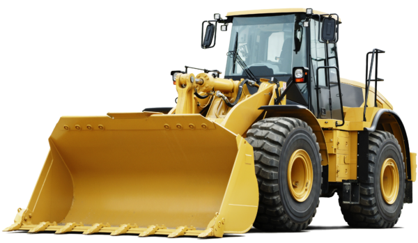 Yellow and black excavator